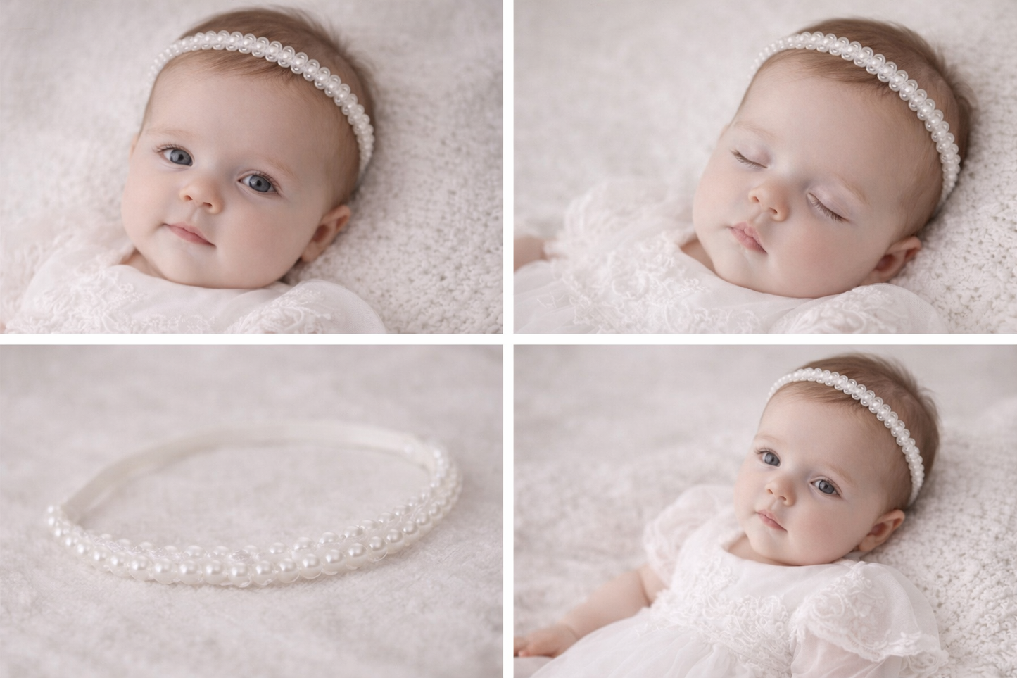 Baby Girl Christening/Baptism Pearl Headband