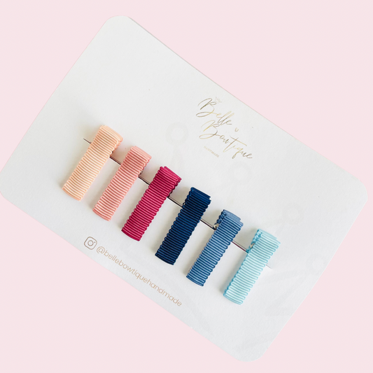 Ombre Shades Ribbon Lined Fringe Clips