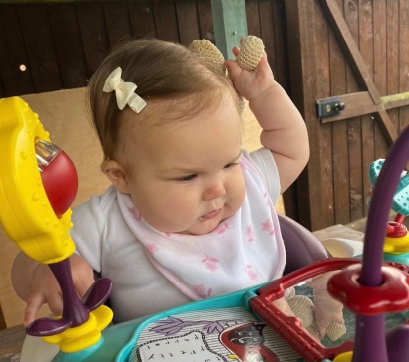 Fully Lined ribbon fringe clips pack of 5- small bow clips - mini clips - Clip pack - toddler knot clip small - baby hair clips