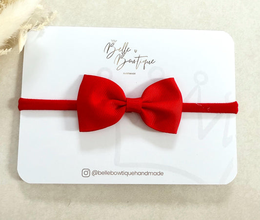 Red Hair Bow Headband | Baby Headband with Red Bow | Newborn Headband | Christmas Hair Accessories | Newborn Gift | Baby Bow Headband