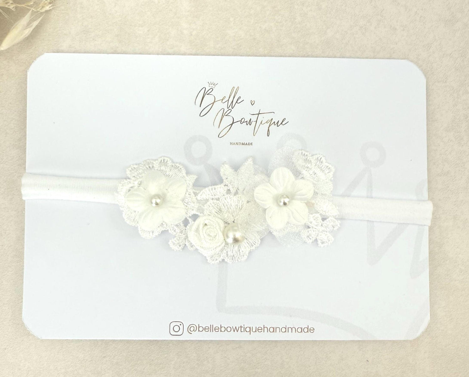 baby christening headband | newborn gift | white lace headband | Ivory Cream headband | baby gift-| Baptism headband | christening headband