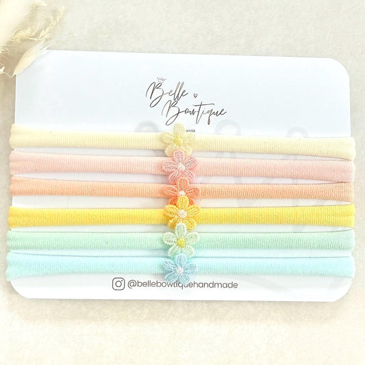 Crochet Flower Baby Headband – Soft Stretchy Headband One Size Newborns, Toddlers to Adult