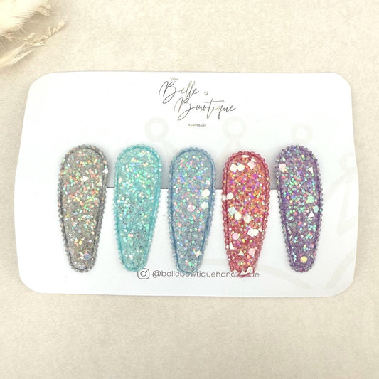 Girls Glitter Snap Clips - Toddler Hair Clips - Fringe Clips - Glitter Clips for Girls - Hair Clips - Girls Hair Accessories