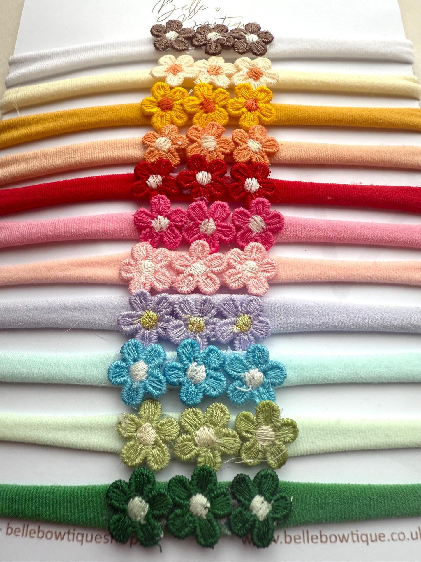 Crochet Flower Baby Headband – Soft Stretchy Headband One Size Newborns, Toddlers to Adult