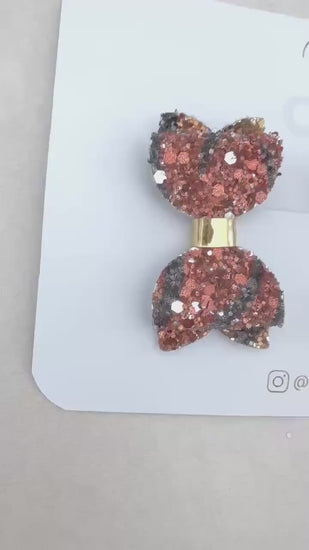 Animal Print Mini Hair Clips – Small Bow Clips for Girls, Babies, and Toddlers