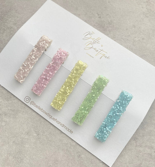 Rainbow Hair Clip Barrette Pack of 5