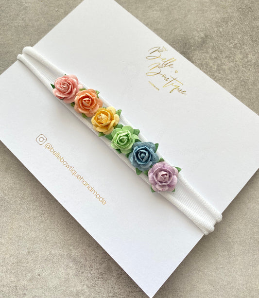 Rainbow Flower Headband