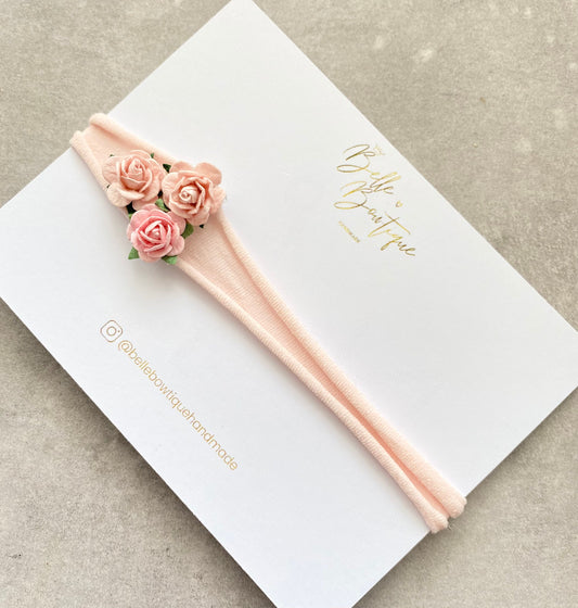 Flower Headband in Blush Pink