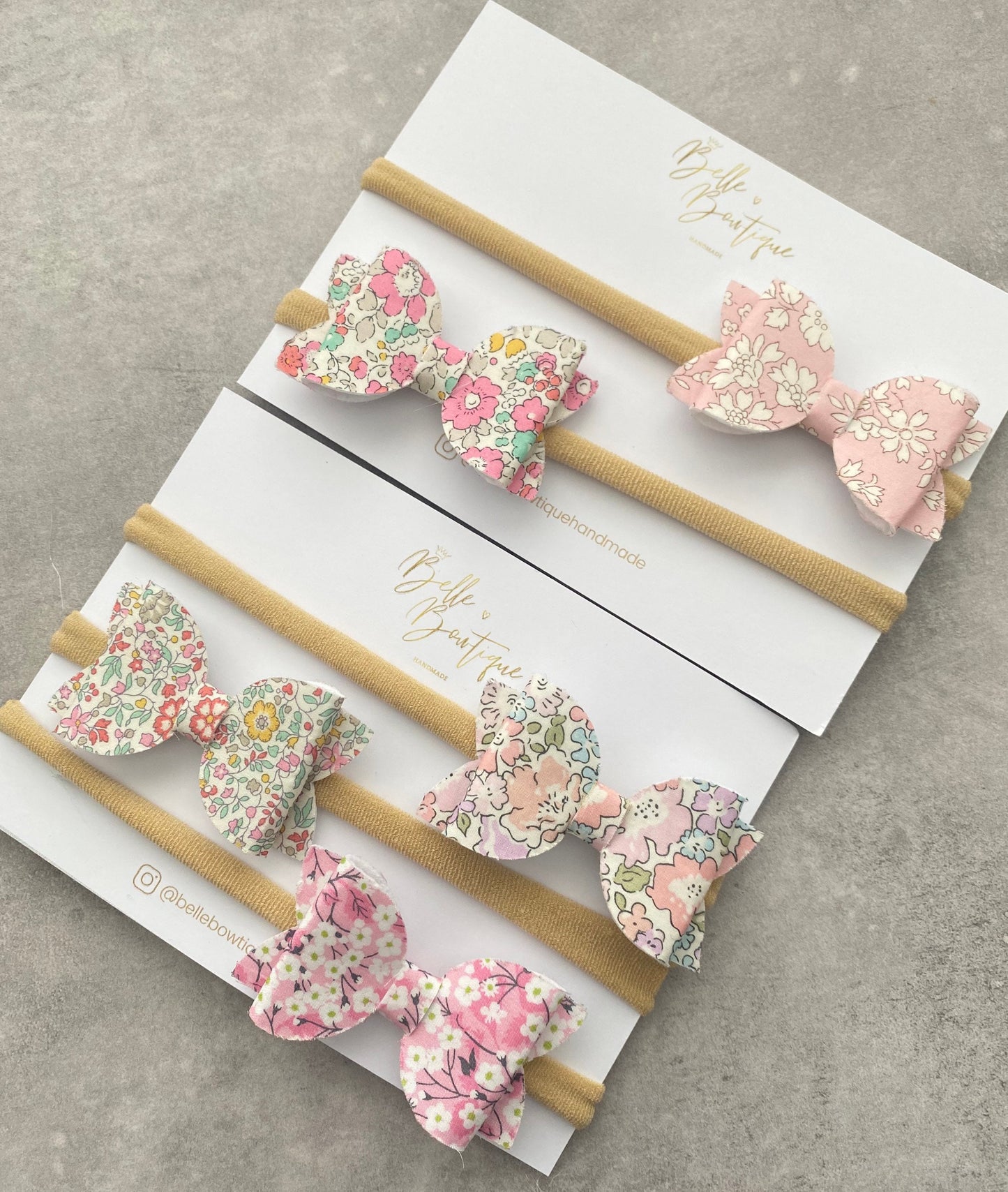 Liberty Collection | Pack of 5 Liberty of London Baby Headband | Liberty London Bows for girls | Baby Bow Headband | Betsy Ann Fabric | Clip