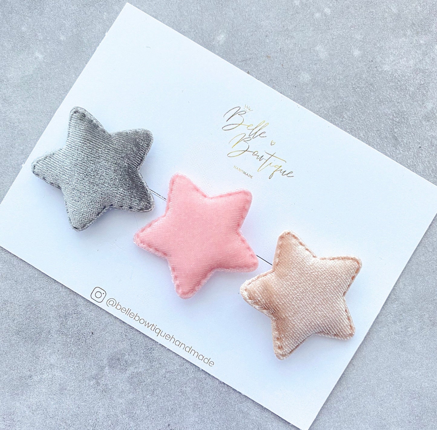 Star fringe clips - small clips - pink clips - Hair clips for girls - small clips - toddler hair clips - baby hair clips - grey