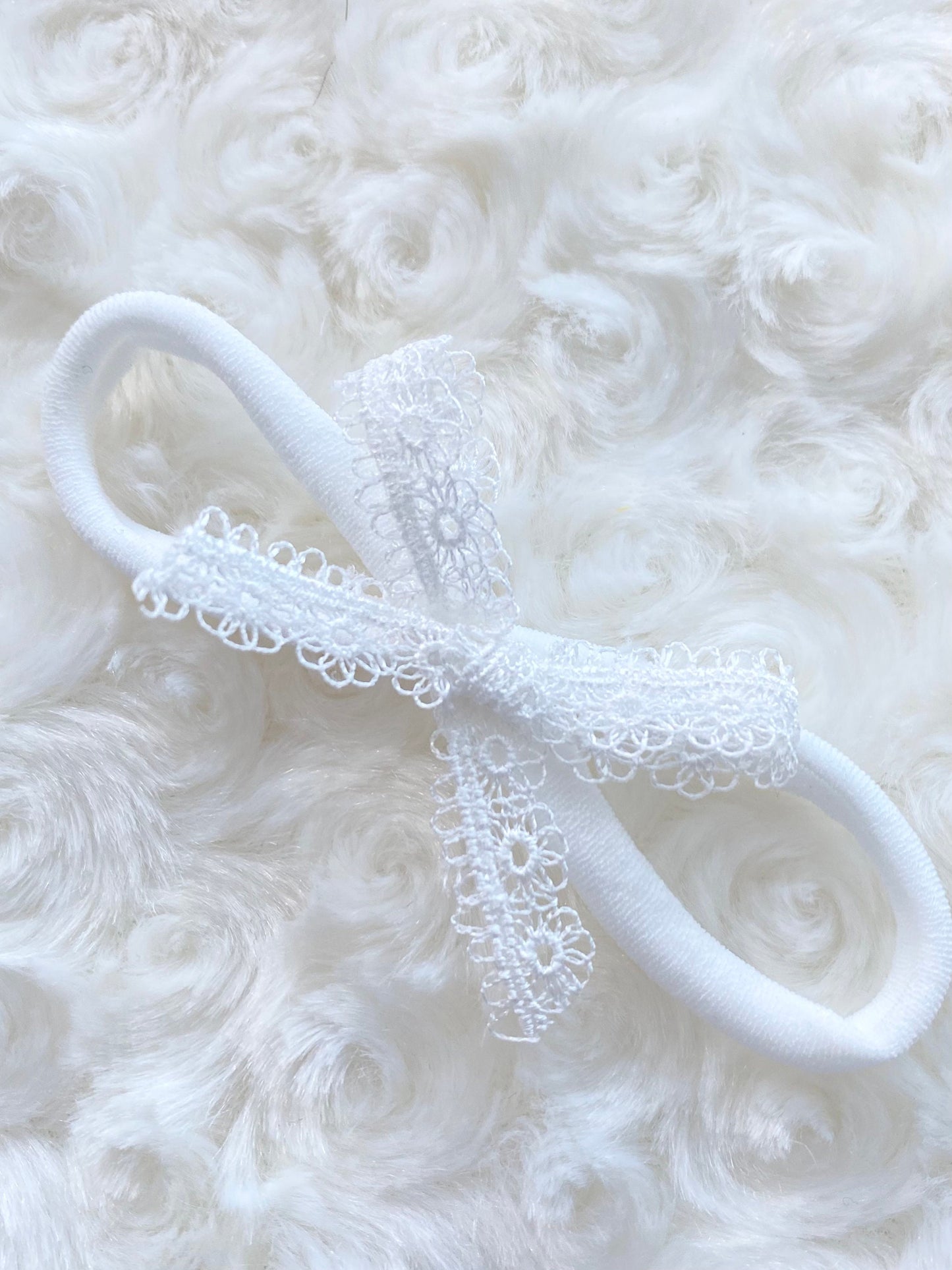 newborn baby headband -newborn gift - white lace headband - white headband - baby gift- girls headband | christening headband