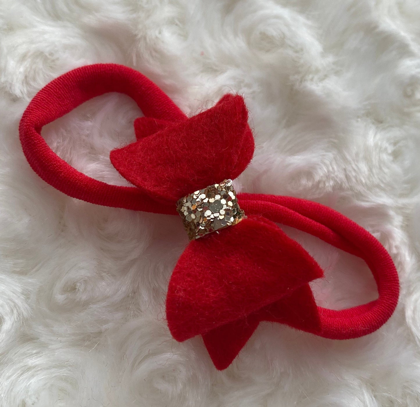 Simple Red and Gold Bow | Valentines