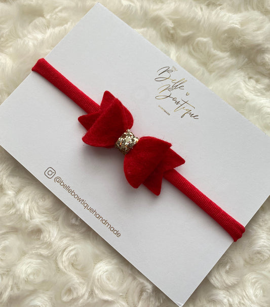 Simple Red and Gold Bow | Valentines