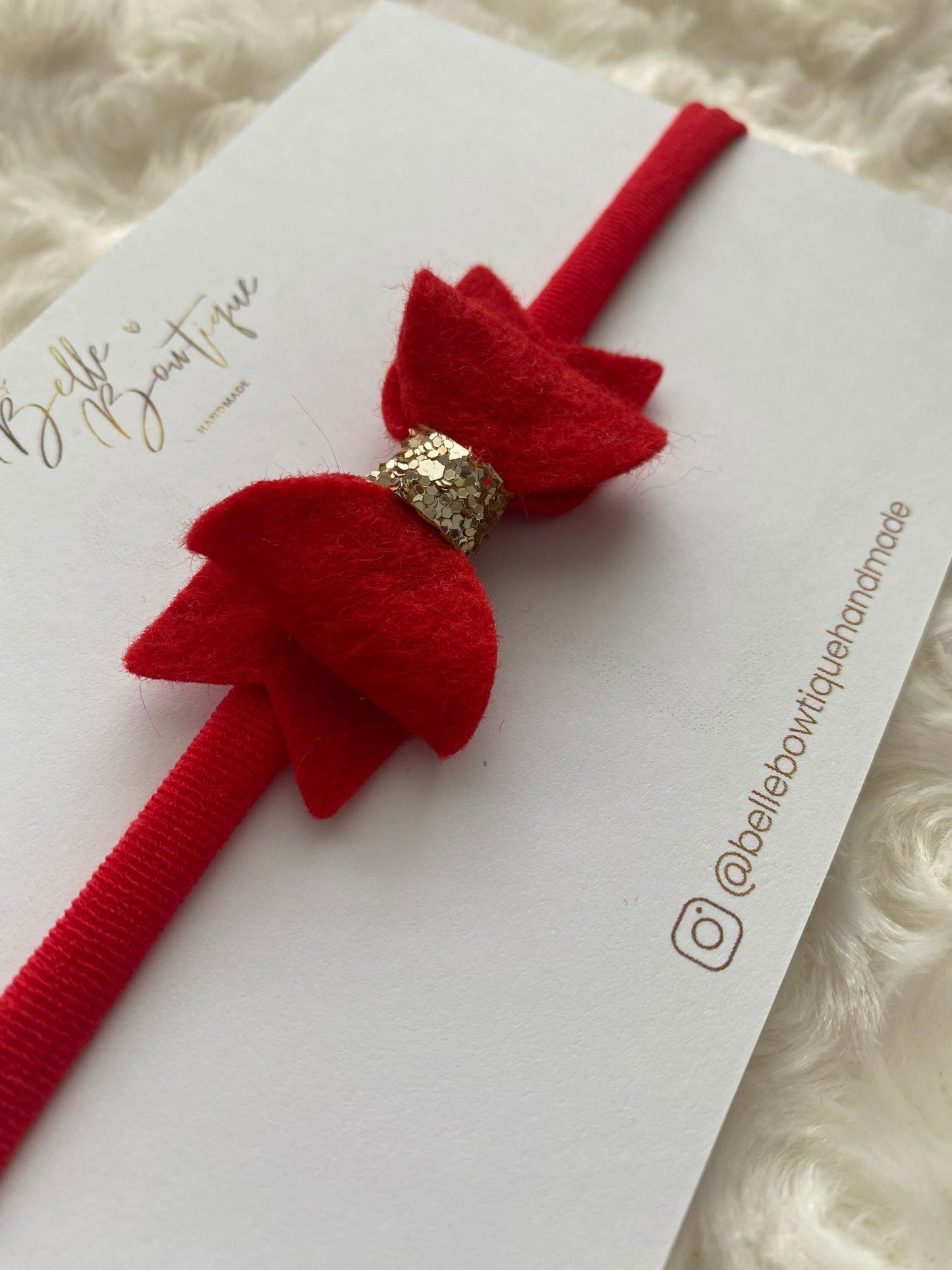 Simple Red and Gold Bow | Valentines