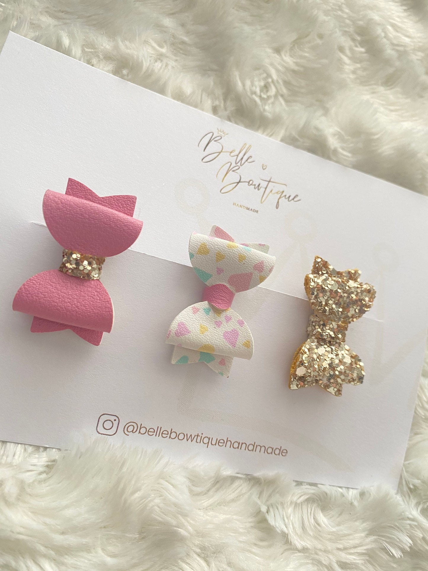 Mini Bow fringe clips - small clips - mini clips - Hair clips for girls - small clips - toddler hair clips - baby hair clips - Gold Silver