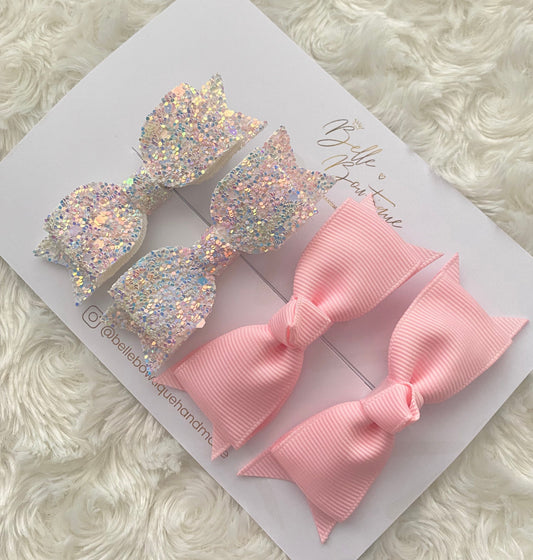 Two Pairs of Hair Bow Clips