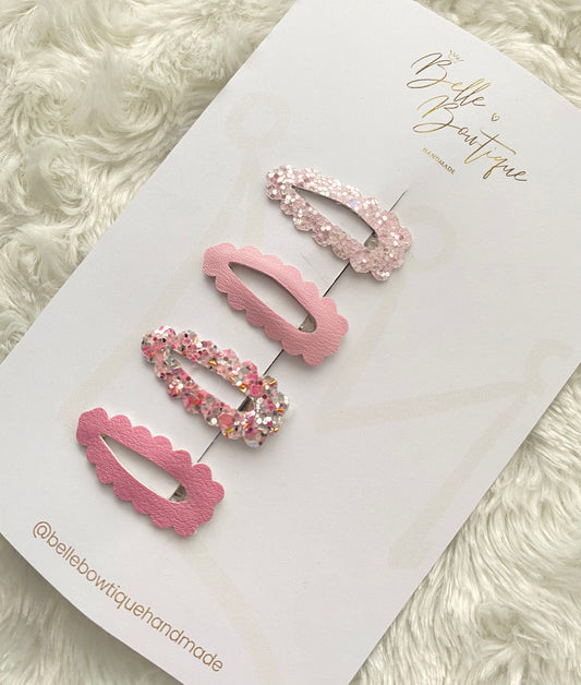 Pink Mini Snap Hair Clips - Pigtail Snap Clips - Pink clip - Fringe Clips - Baby Hair Clips - Girls Hair Clip - Tiny Hair Clip for Toddler