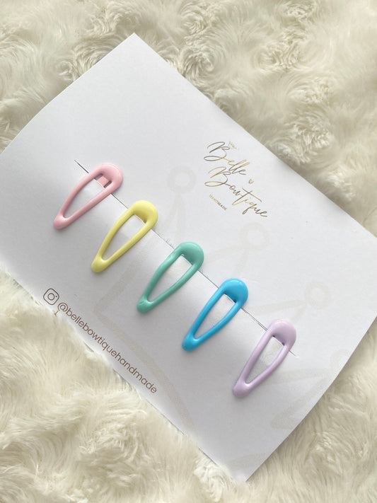 Mini Rainbow Girls Hair Clip Barrette Pack of 5 Rainbow  Baby Fringe Clips Glitter Clip Girls Clips - Tiny Clip for toddlers