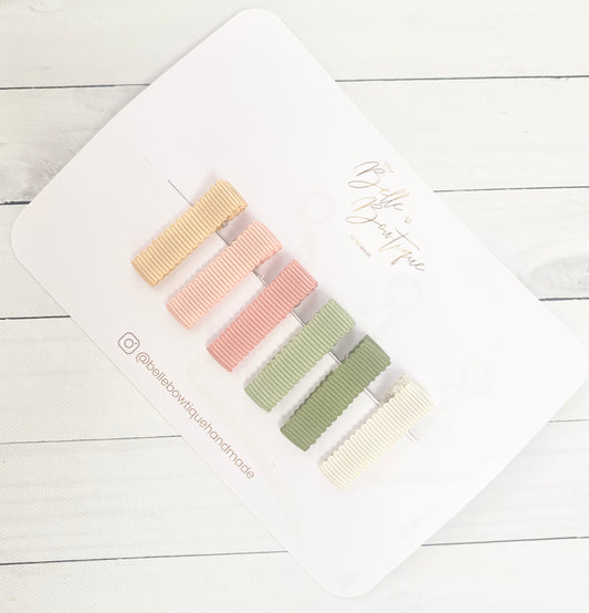 Rainbow ribbon fringe clips - small clips - mini clips - Hair clips for girls - small clips - toddler hair clips - baby hair clips