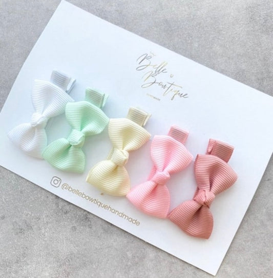 Ribbon Bow Fringe Clip Set