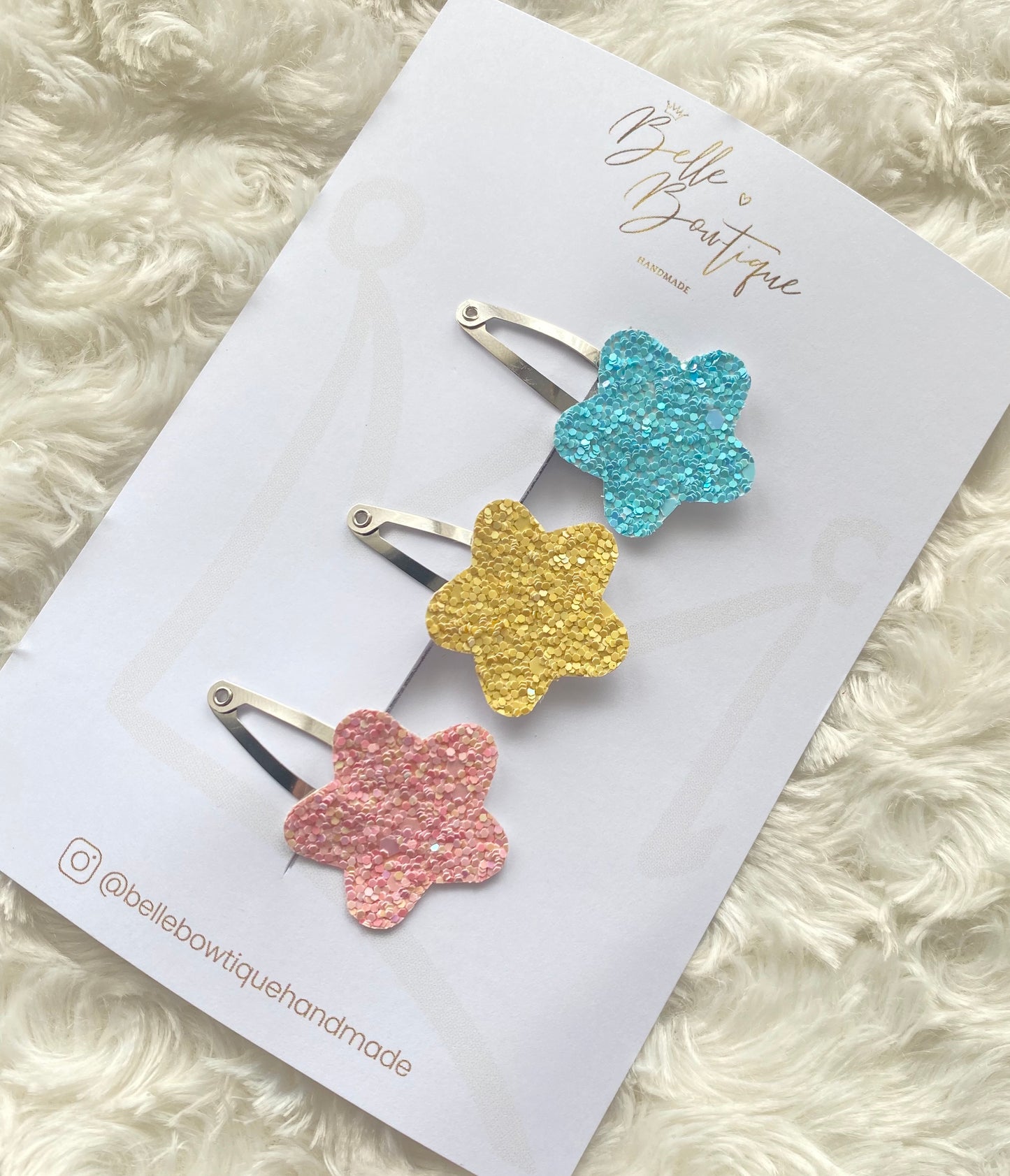 Star Mini Snap clips - set of five