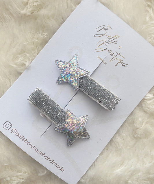 Star Glitter Clips