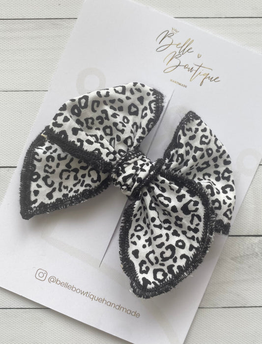 Black and White Animal Print Fable Bow