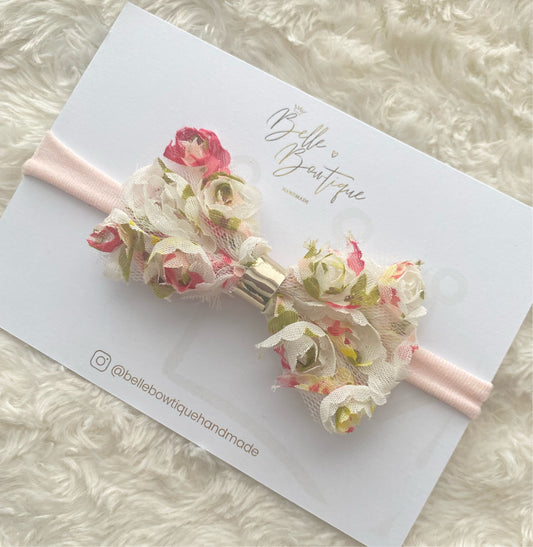 Rose Bow Headband
