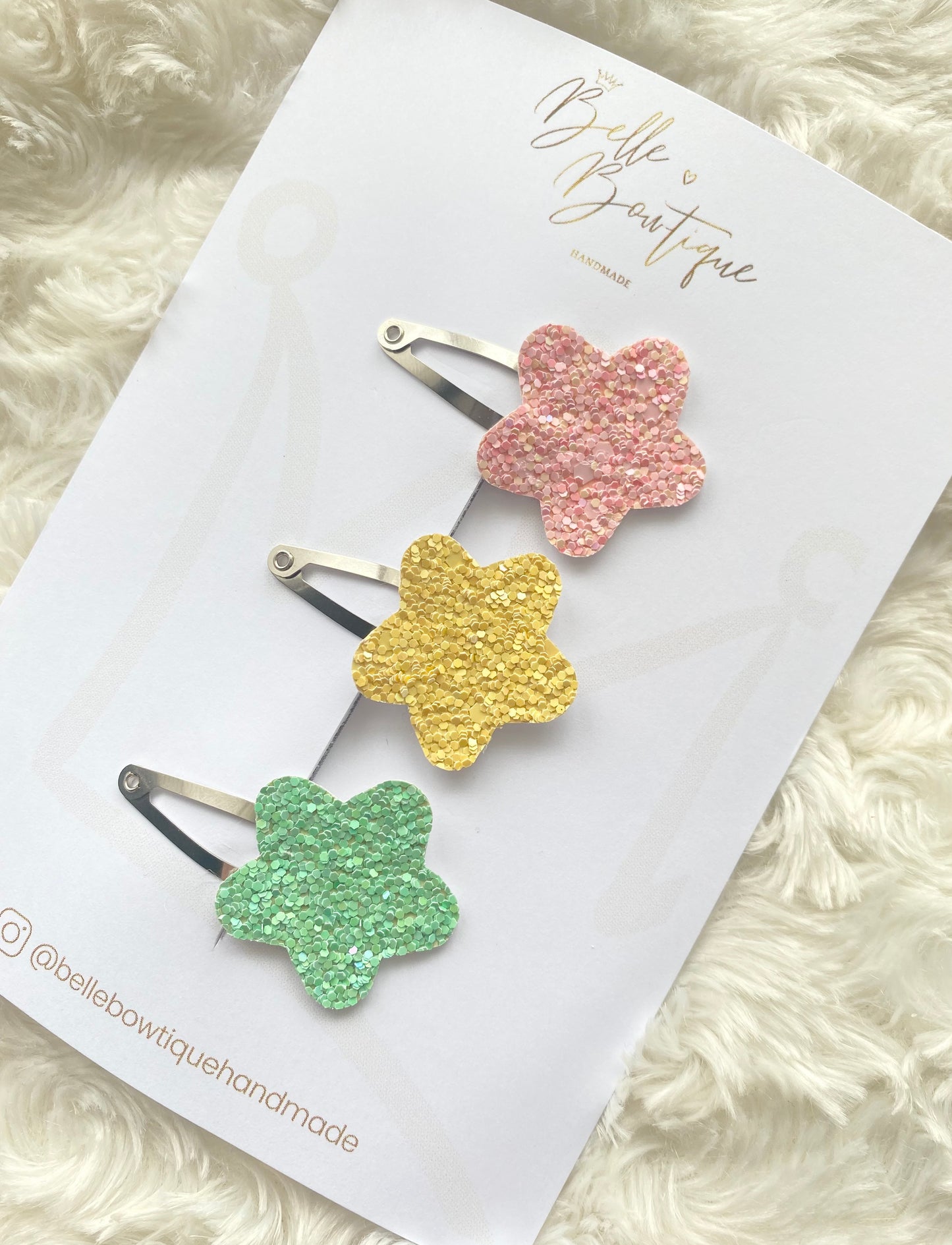 Star Mini Snap clips - set of five