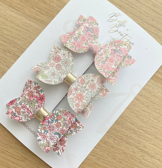 Trio of Floral Bows